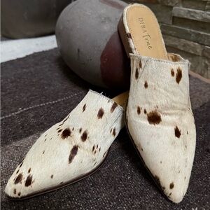 Diba True Cowhide Pattern Mules
